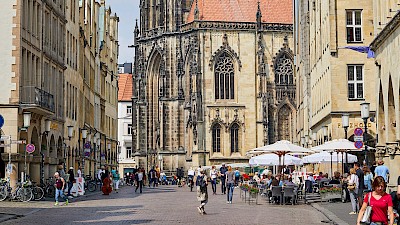 Prinzipalmarkt Münster und St. Lamberti Kirche